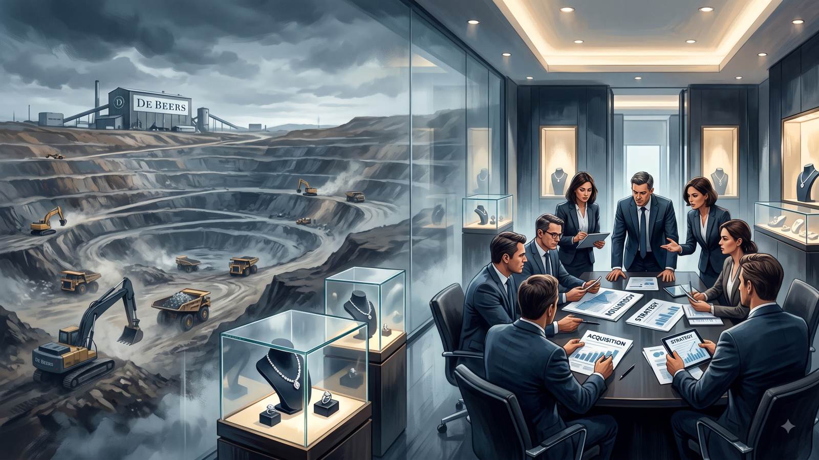 professionals reviewing diamond