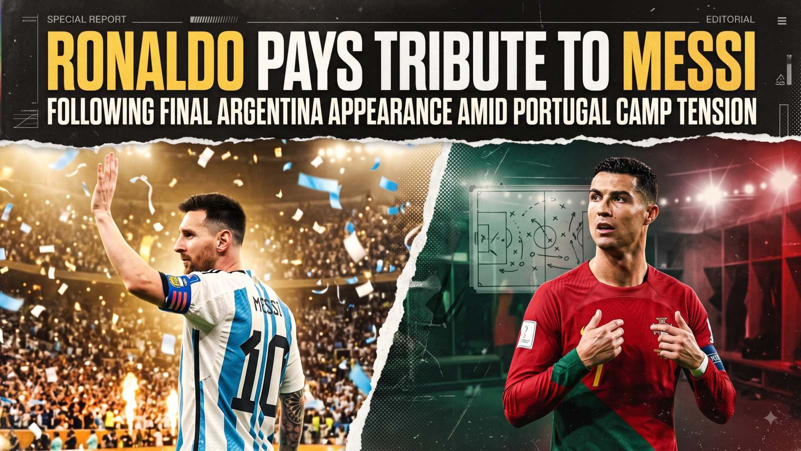 ronaldo pays tribute to messi
