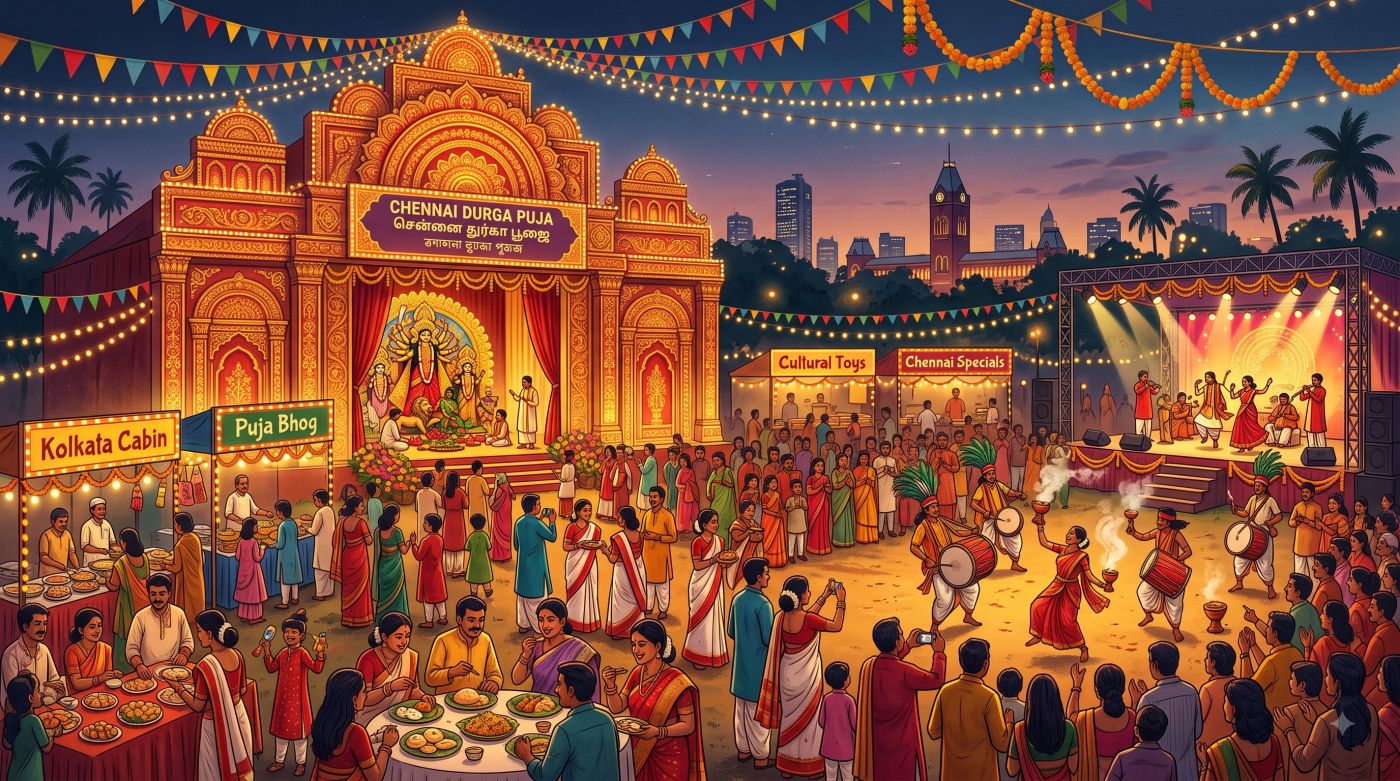 people celebrating durga puja